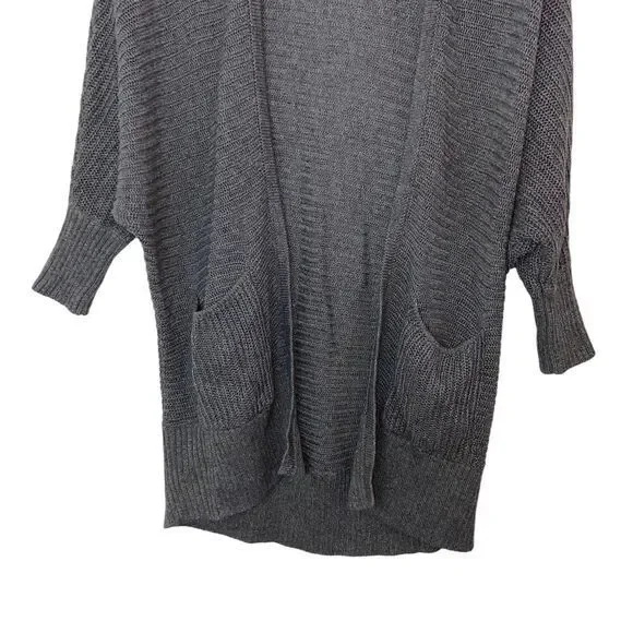 American Eagle Outfitters Woman's Gray Long Sleeve Knit Open Cardigan Size XS - Picture 8 of 8